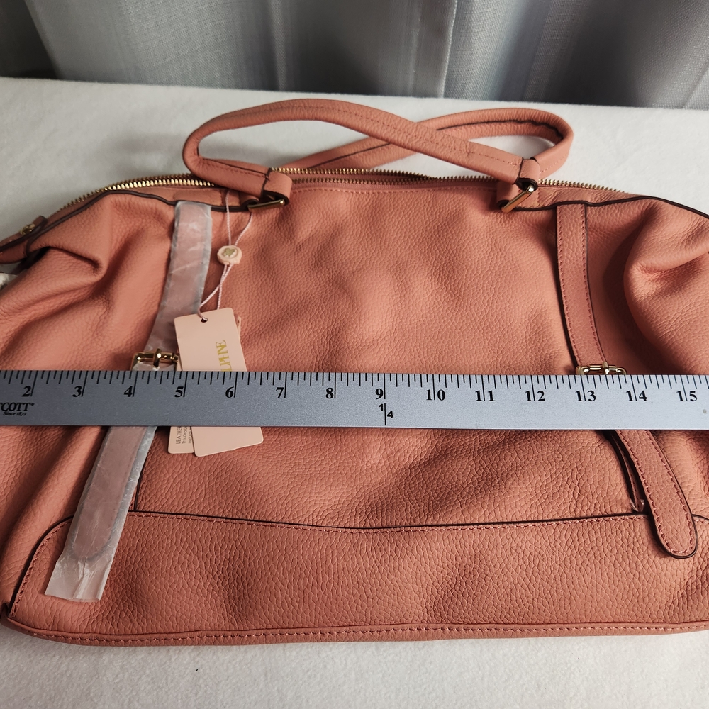 Ora Delphine Peach Leather Tote - Picture 10 of 13